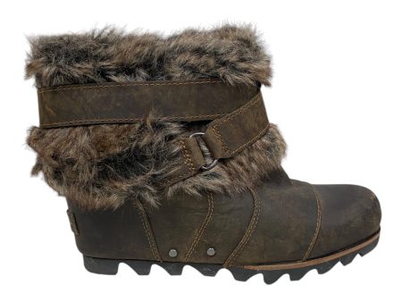 Boots Ankle Heels By Sorel In Brown, Size: 6 Hot on Sale