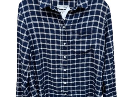 Top Long Sleeve By Treasure And Bond In Plaid Pattern, Size: Xs Supply