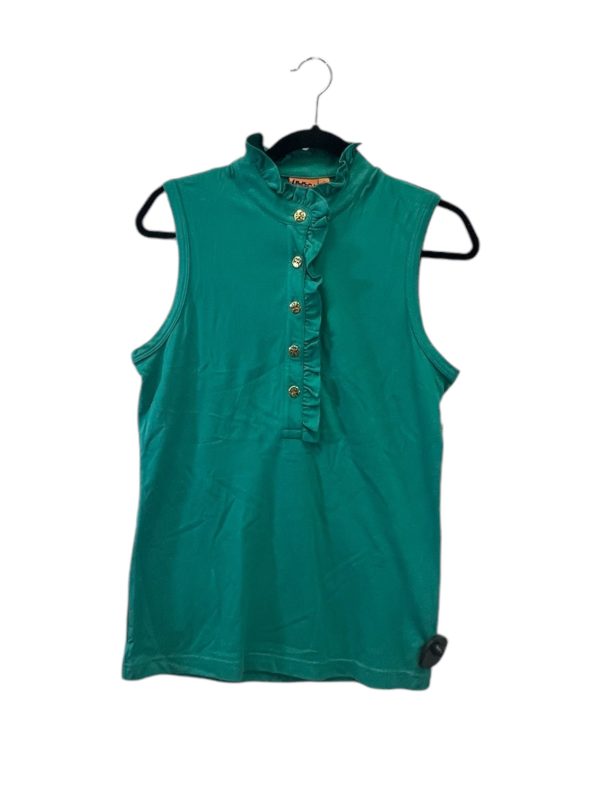 Top Sleeveless Designer By Tory Burch In Green, Size: M For Discount