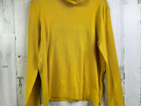 Top Long Sleeve By Jones New York In Yellow, Size: L Cheap