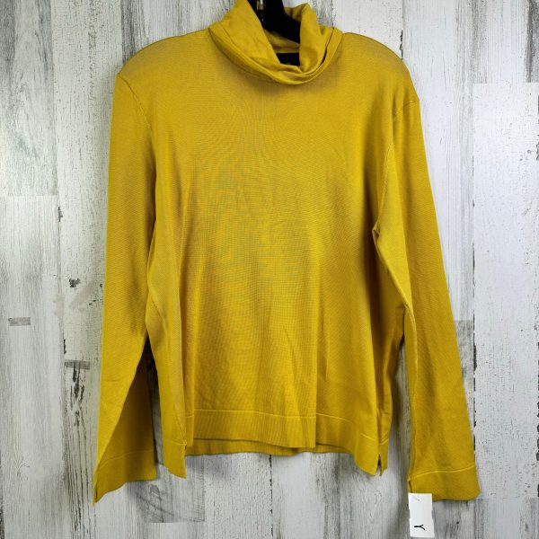 Top Long Sleeve By Jones New York In Yellow, Size: L Cheap