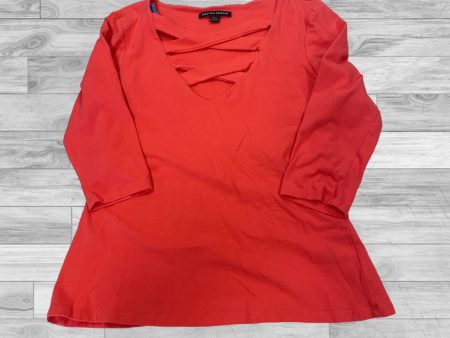 Top 3 4 Sleeve By Boston Proper In Coral, Size: L Online Sale