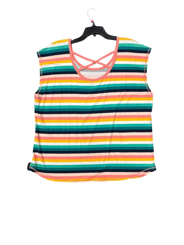 Top Sleeveless By Talbots In Green & Pink, Size: 2x Online Sale